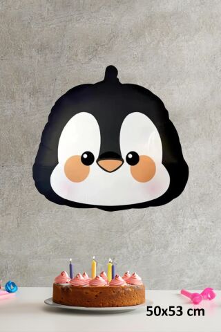 Penguen Kafası Folyo Balon Penguen Balon