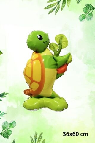 Ayaklı Kaplumbağa Folyo Balon Kendi Dik Durabilen Kaplumbağa Balon