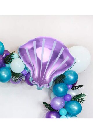 Deniz Kabuğu İstiridye Şekilli Büyük Folyo Balon Doğum Günü Süsleme Balonu