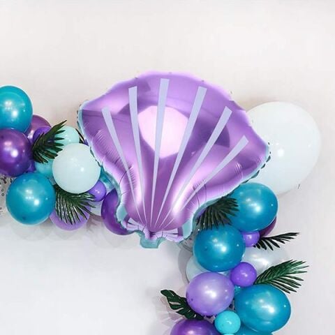 Deniz Kabuğu İstiridye Şekilli Büyük Folyo Balon Doğum Günü Süsleme Balonu