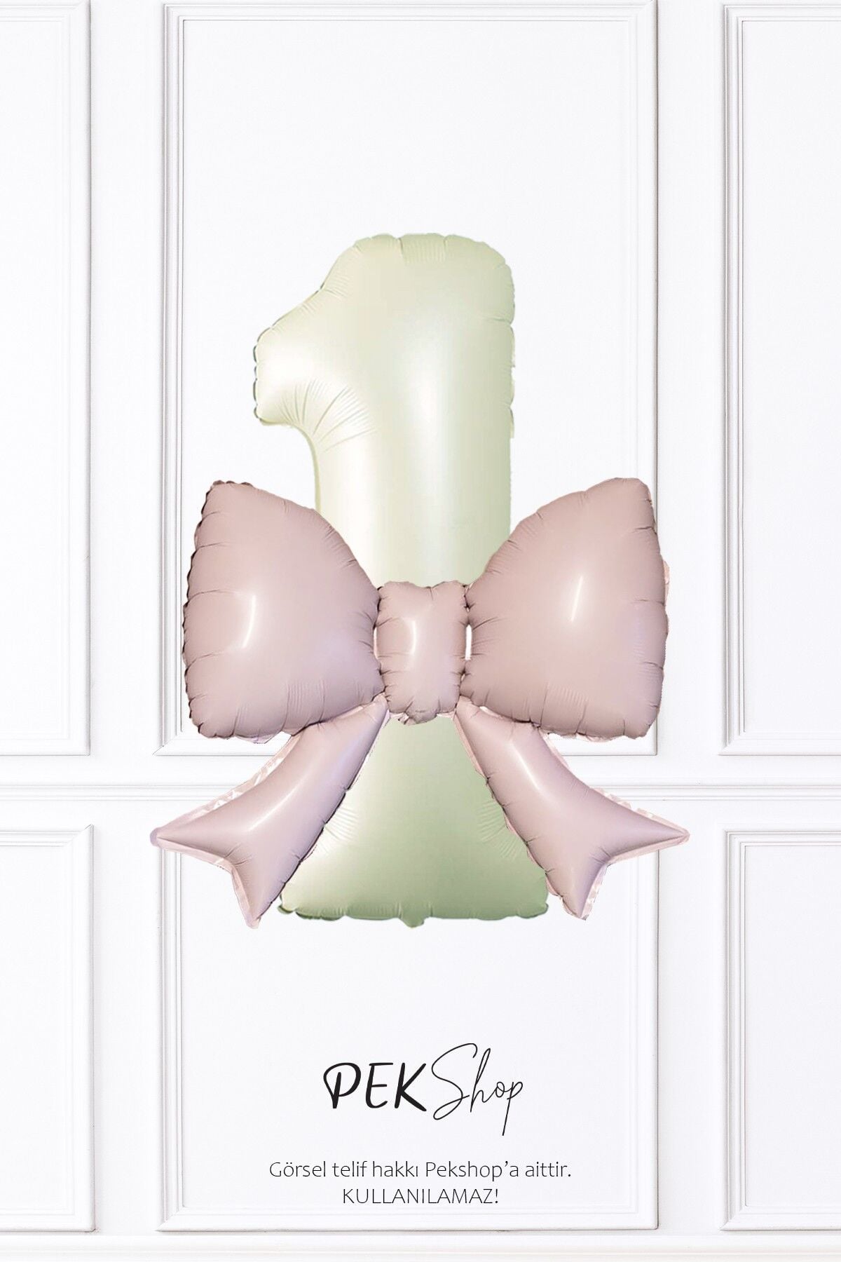 Pembe Fiyonk Balonlu Krem Rakam Folyo Balon Yaş Balonu Seti