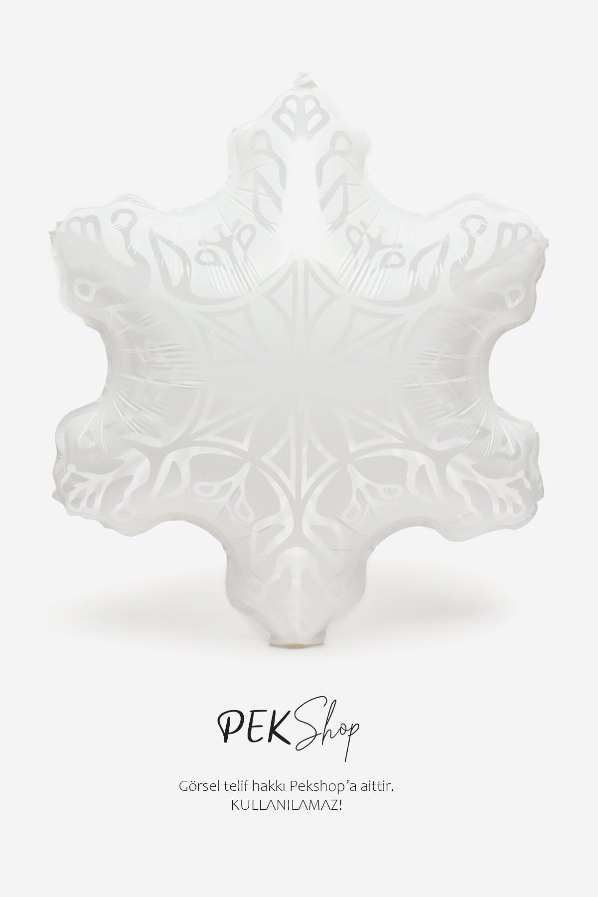 Şeffaf Kar Tanesi Folyo Balon Kar Tanesi Şekilli Balon