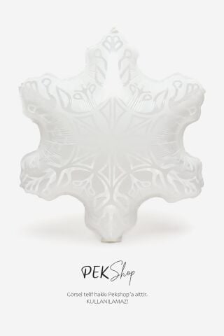 Şeffaf Kar Tanesi Folyo Balon Kar Tanesi Şekilli Balon