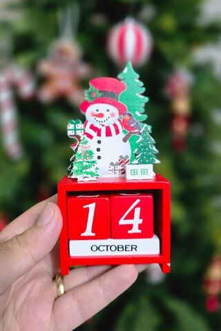 Kardan Adam Ahşap Takvim Yeni Yıl Hediyesi Ahşap Masa Üstü Takvim Yılbaşı Hediyesi Masa Süsü Takvim