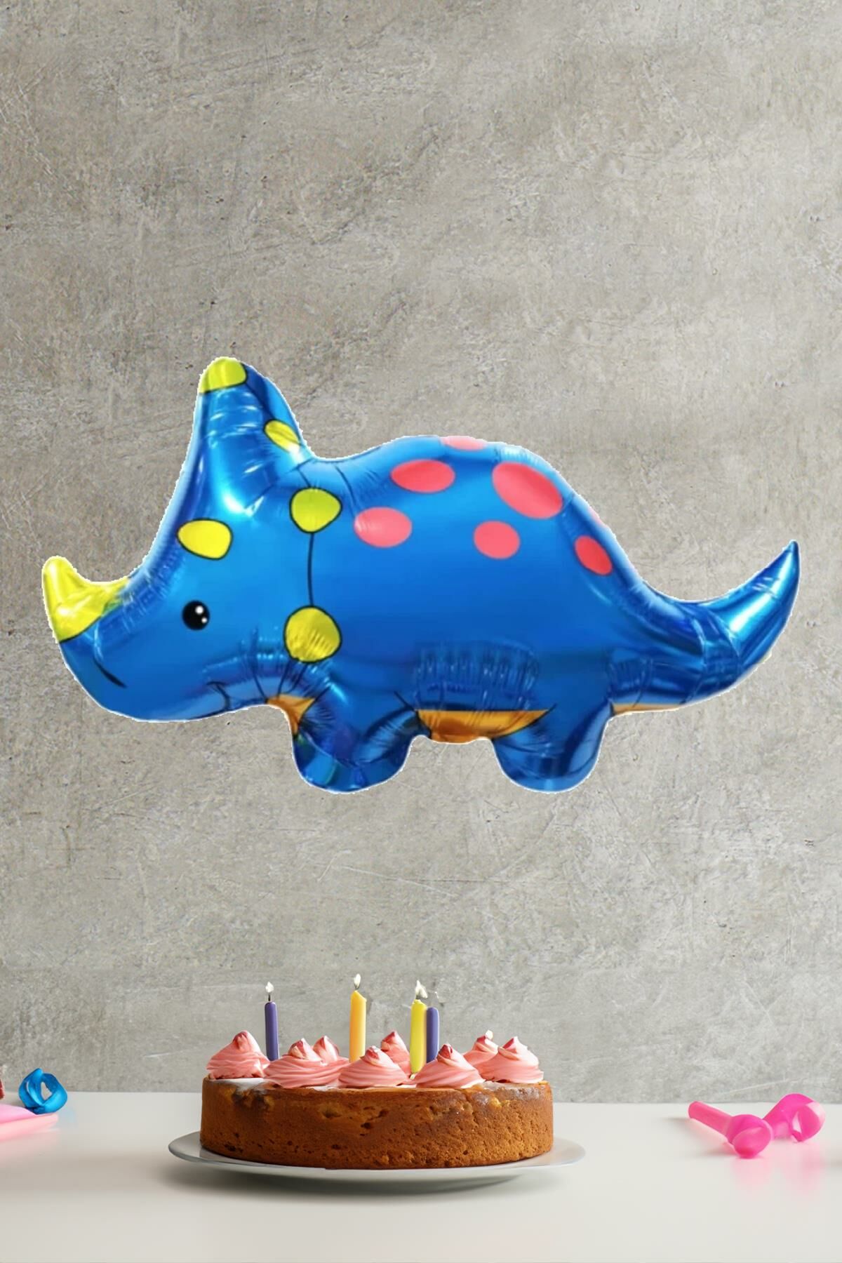Mavi Gergedan Folyo Balon