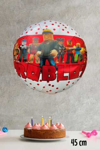 Roblox Yuvarlak Folyo Balon KIRMIZI
