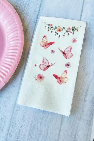 Kelebek Konsept Baskılı Peçete 20li