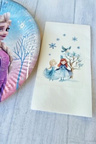 Elsa Frozen Karlar Kraliçesi Konsept Baskılı Peçete 20li