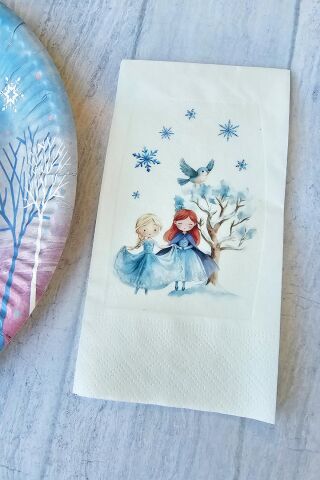 Elsa Frozen Karlar Kraliçesi Konsept Baskılı Peçete 20li