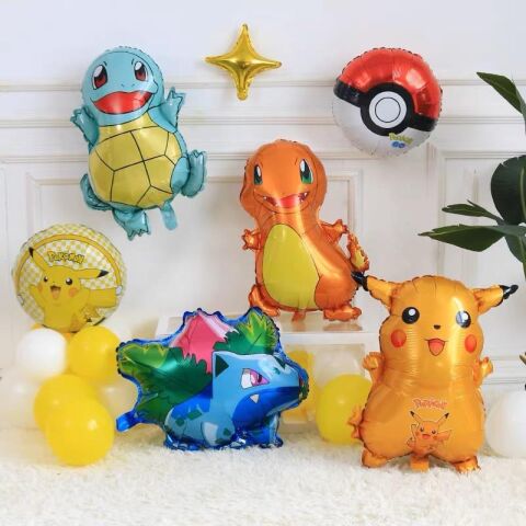 Pokemon Topu Folyo Balon Poke Ball Balon Pokemon Konsept Doğum Günü Balonları