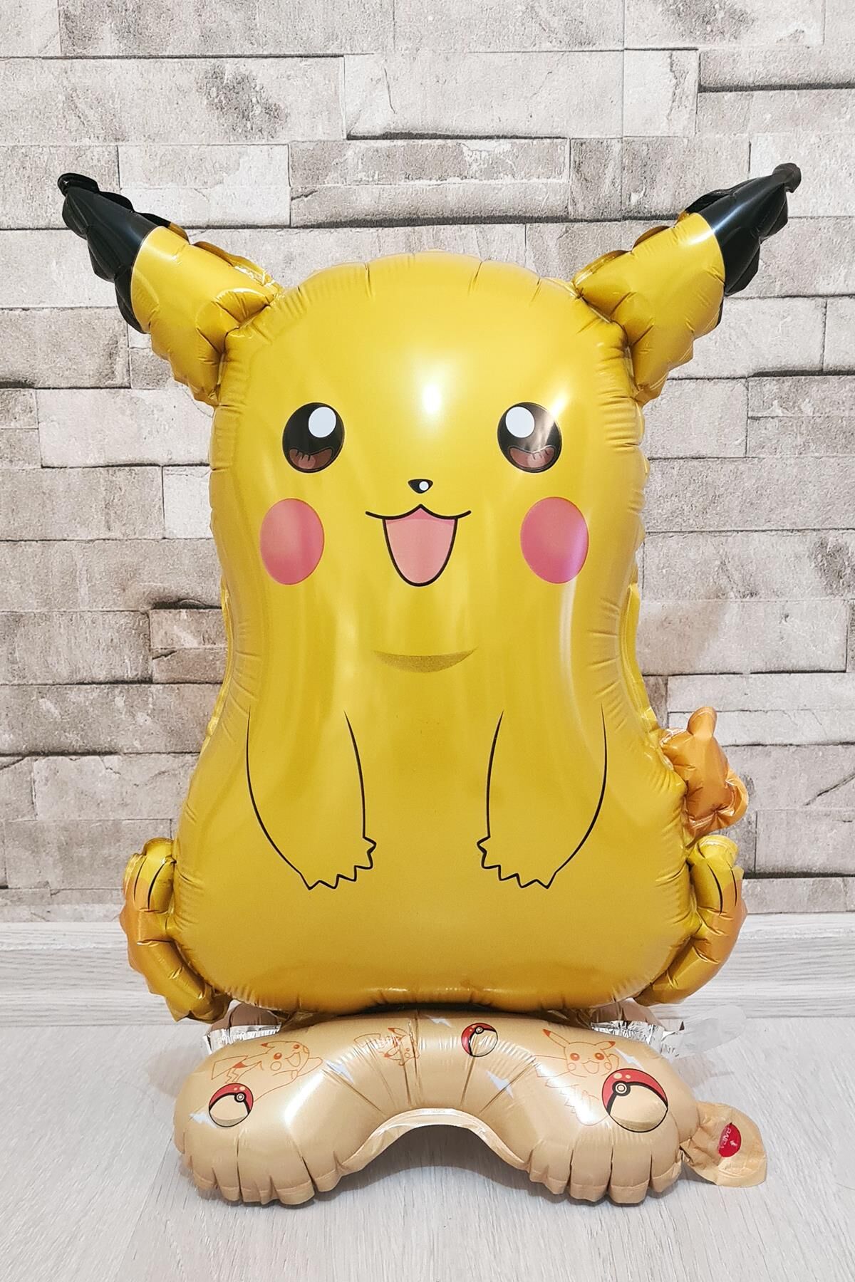 Ayaklı Pikachu Folyo Balon Kendi Dik Durabilen Pikachu Balon Pokemon Konsept
