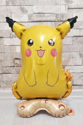 Ayaklı Pikachu Folyo Balon Kendi Dik Durabilen Pikachu Balon Pokemon Konsept