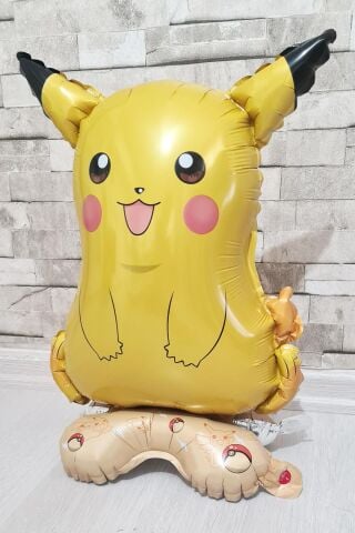 Ayaklı Pikachu Folyo Balon Kendi Dik Durabilen Pikachu Balon Pokemon Konsept