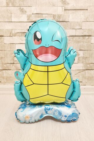 Ayaklı Squirtle Folyo Balon Kendi Dik Durabilen Squirtle Balon Pokemon Konsept