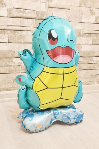 Ayaklı Squirtle Folyo Balon Kendi Dik Durabilen Squirtle Balon Pokemon Konsept