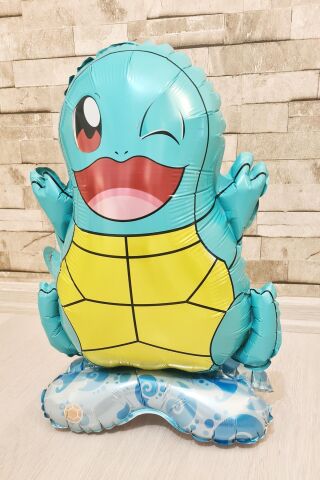 Ayaklı Squirtle Folyo Balon Kendi Dik Durabilen Squirtle Balon Pokemon Konsept