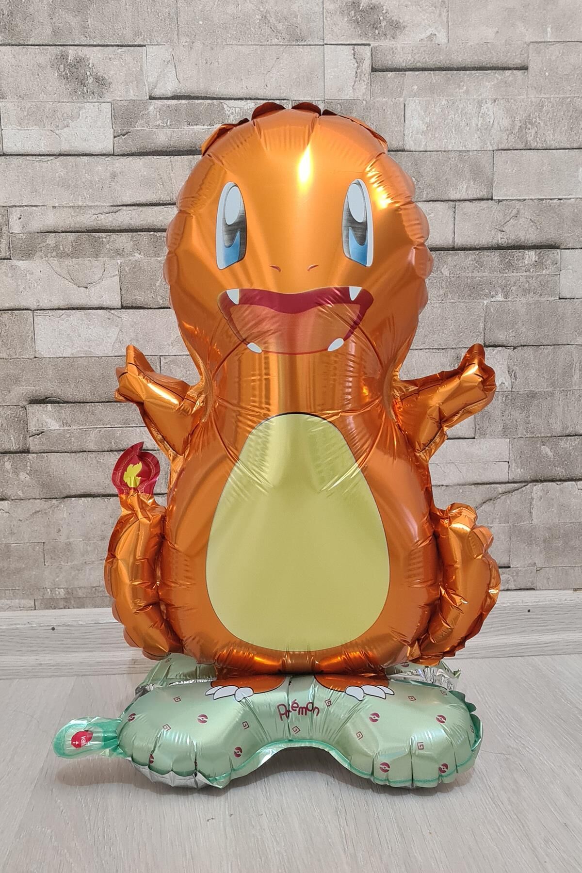 Ayaklı Charmander Folyo Balon Kendi Dik Durabilen Charmander Balon Pokemon Konsept