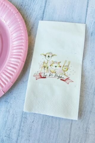 Wild Girl Konsept Baskılı Kızlar İçin Safari Doğum Günü Peçetesi 20li