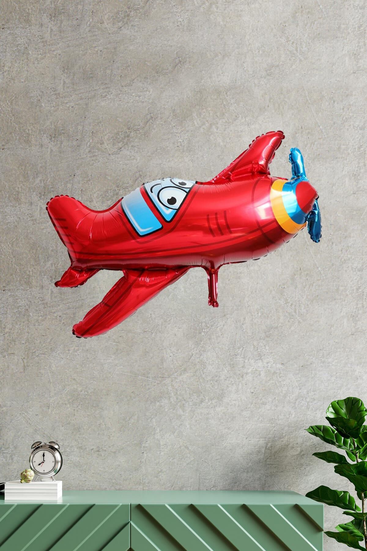 Uçak Şeklinde Büyük Folyo Balon Doğum Günü Parti Balonu