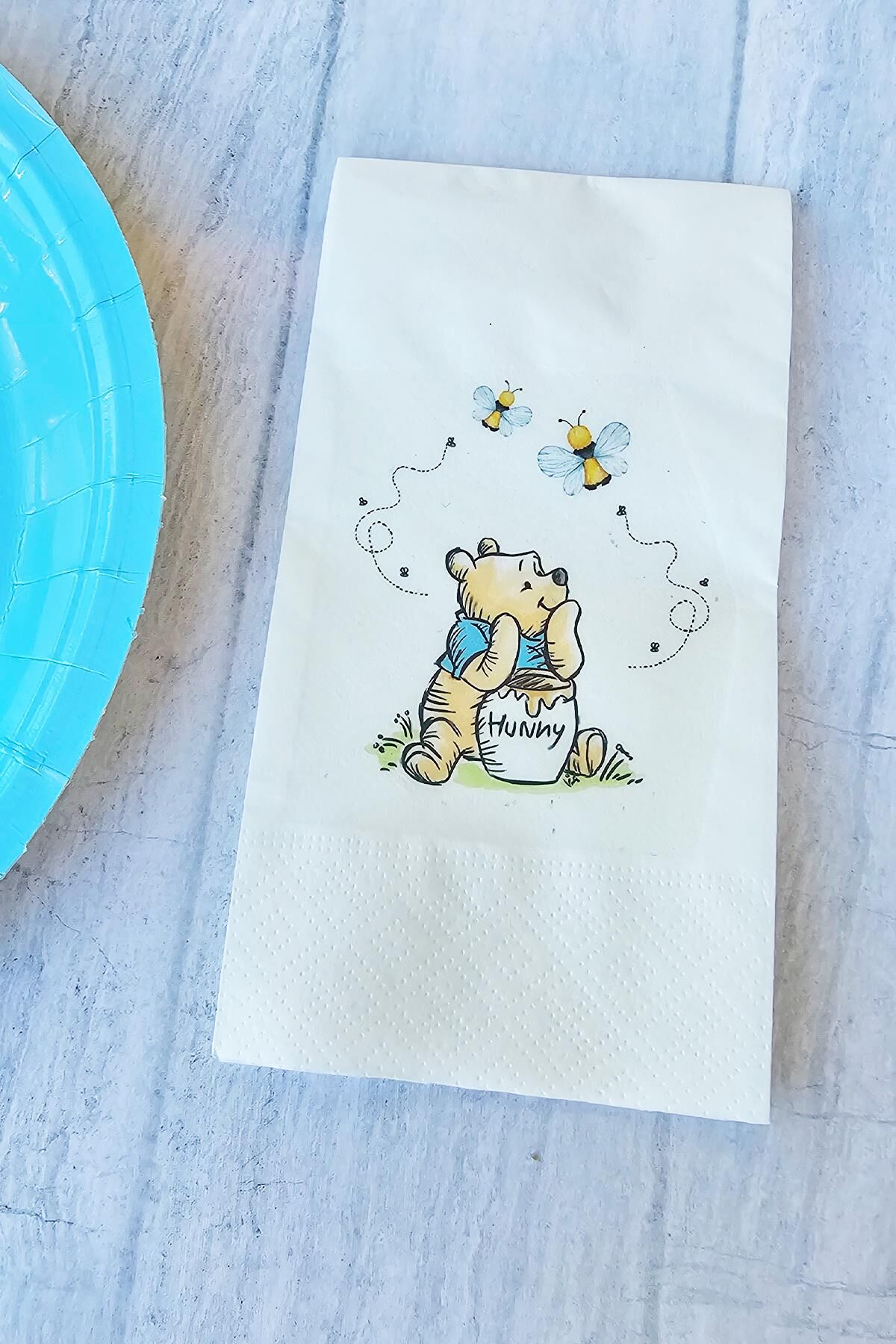 Winnie The Pooh Konsept Babyshower Doğum Baskılı Peçete 20li