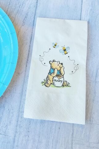 Winnie The Pooh Konsept Babyshower Doğum Baskılı Peçete 20li