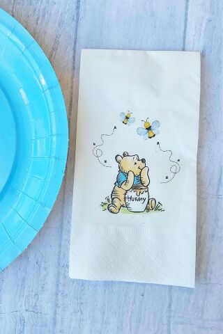 Winnie The Pooh Konsept Babyshower Doğum Baskılı Peçete 20li