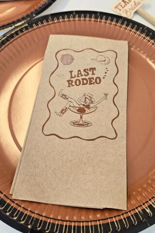 Last Rodeo Konsept Kraft Renk Bekarlığa Veda Peçete 12li Paket