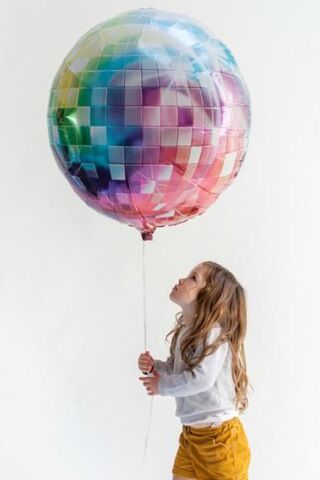 Renkli Disko Topu Şeklinde Balon - Doğum Günü Parti Balonu