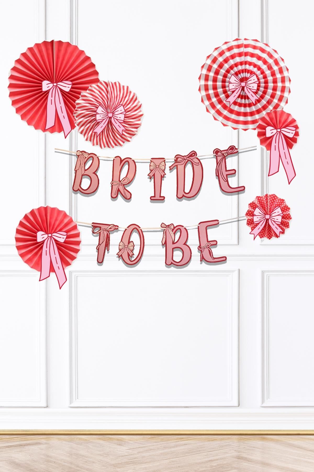 Fiyonk Tasarım Bride To Be Parti Süsleme Seti Bekarlığa Veda Duvar Süsleme Paketi