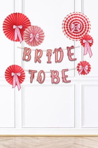 Fiyonk Tasarım Bride To Be Parti Süsleme Seti Bekarlığa Veda Duvar Süsleme Paketi
