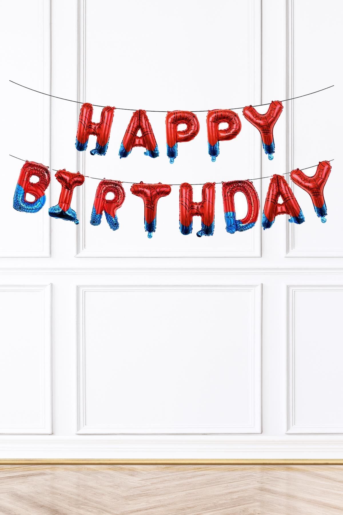 Happy Birthday Balon Seti Örümcek Adam Konsept