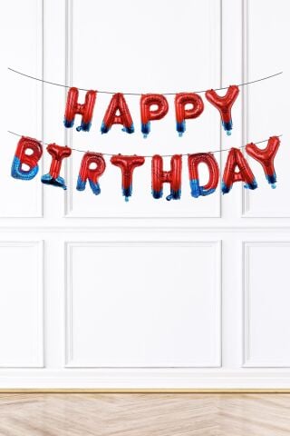 Happy Birthday Balon Seti Örümcek Adam Konsept