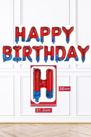 Happy Birthday Balon Seti Örümcek Adam Konsept