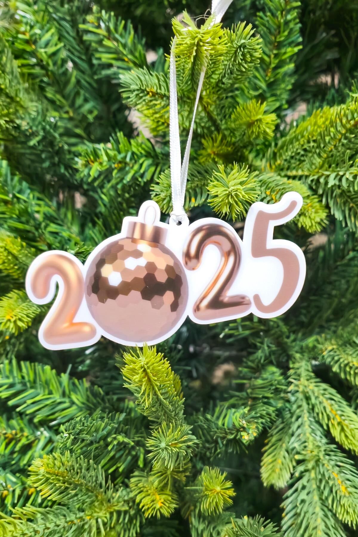 Yılbaşı Ağacı Süsü Disko Toplu 2025 Yazılı