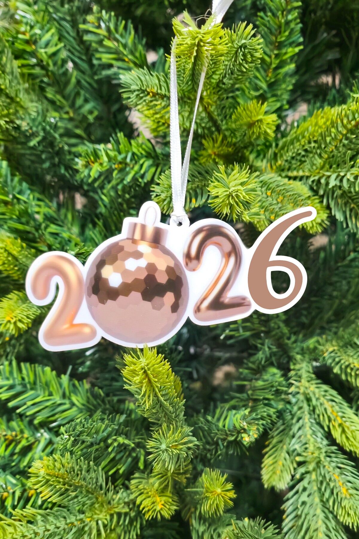 Yılbaşı Ağacı Süsü Disko Toplu 2026 Yazılı