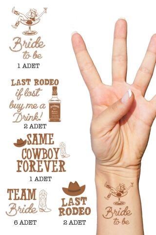 Last Rodeo Bekarlığa Veda Bride Dövme, Team Bride Dövme Paketi