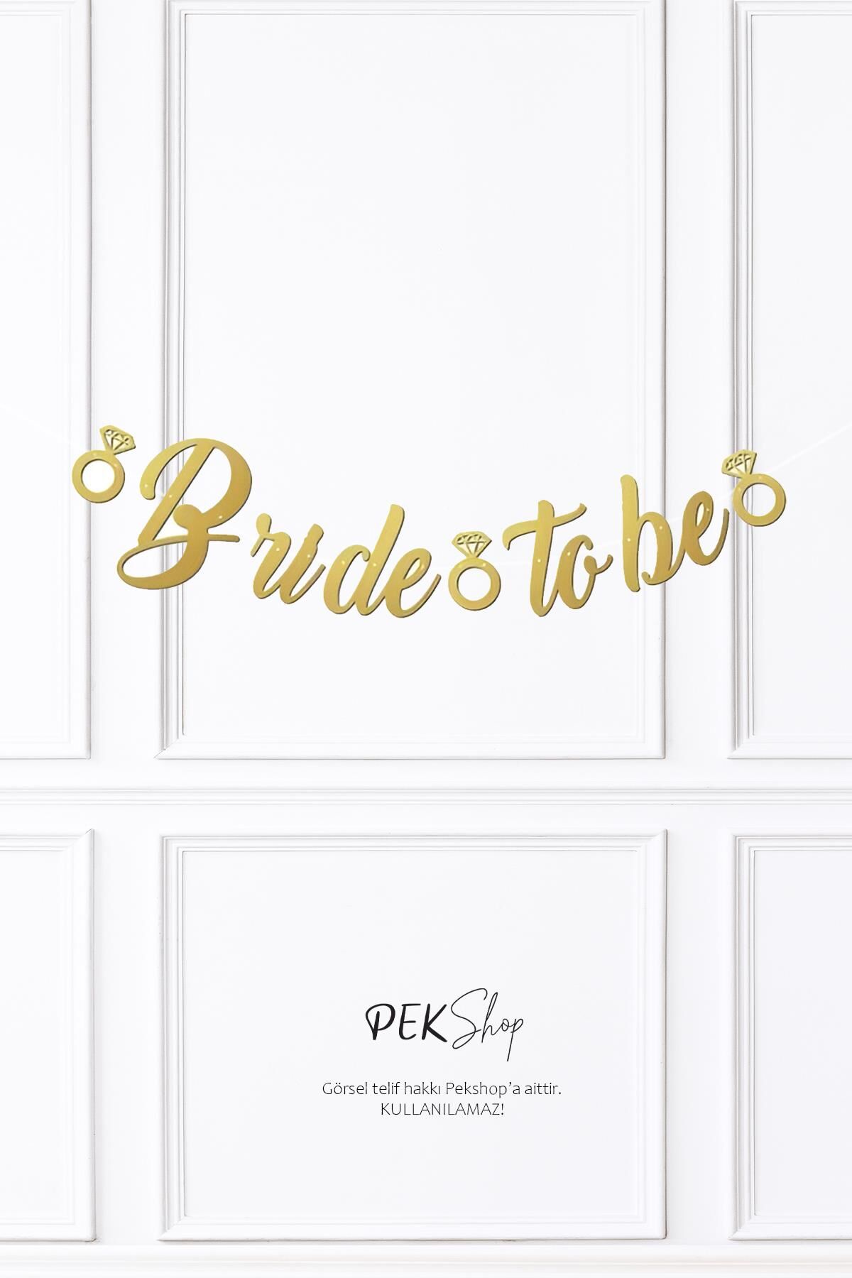 Bride To Be Kaligrafi Banner Gold