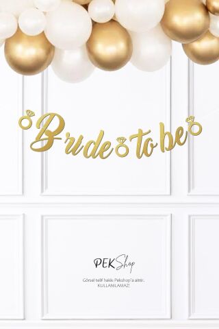 Bride To Be Kaligrafi Banner Gold