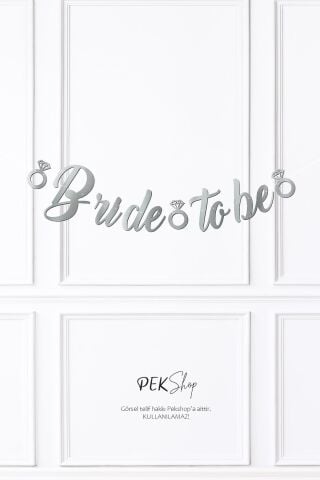 Bride To Be Kaligrafi Banner Gümüş