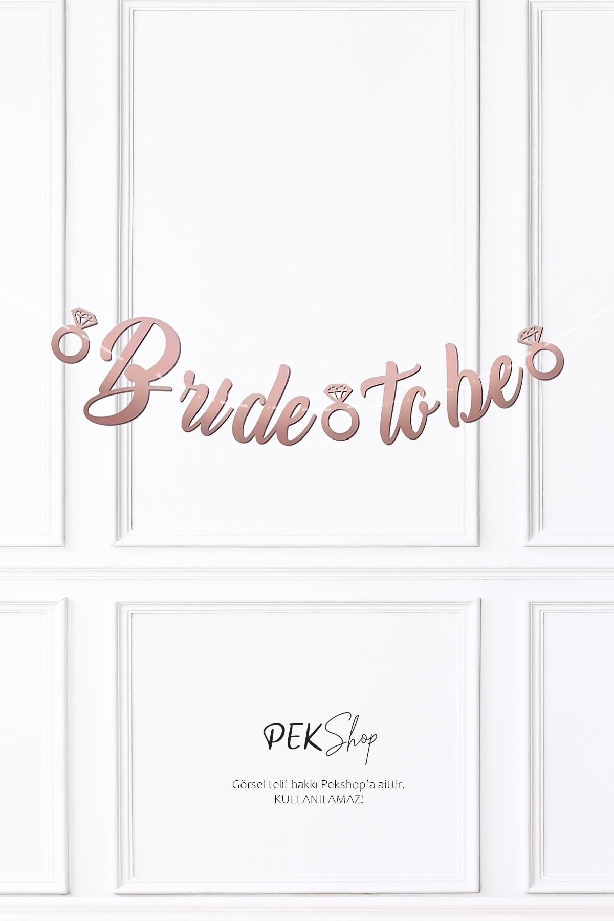 Bride To Be Kaligrafi Banner ROSE Gold