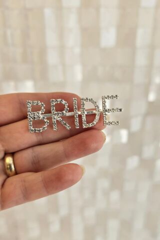 Taşlı Bride Toka Gümüş Gelin Aksesuarları