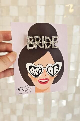 Taşlı Bride Toka Gümüş Gelin Aksesuarları