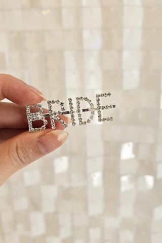 Taşlı Bride Toka Gümüş Gelin Aksesuarları