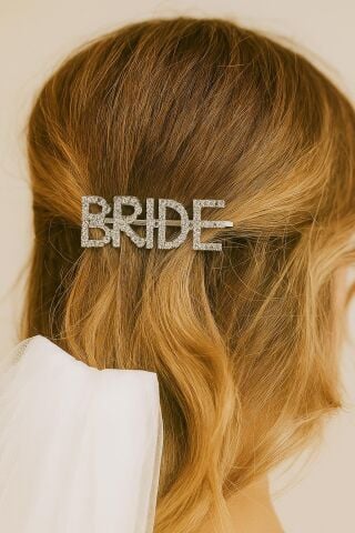 Taşlı Bride Toka Gümüş Gelin Aksesuarları