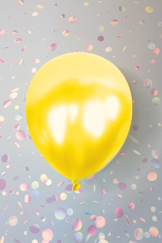 Metalik Sarı Balon 12'' 30 Cm Metalik Balon 10lu Paket