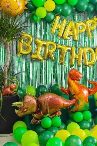 Dinozor Folyo Balon Triceratops Dinazor Balon Doğum Günü Balonu 110cm
