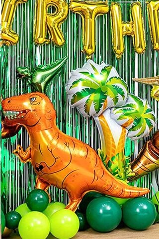 Turuncu T-rex Dinozor Folyo Balon Trex Dinazor Balon 110cm