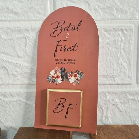 Bohem TerraCotta Özel Kesim Çikolata Kart Hediyelik