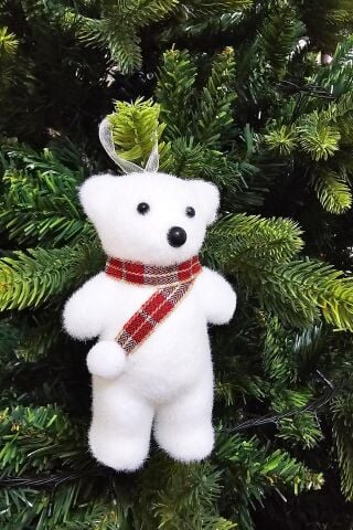 Yılbaşı Ağaç Süsleme Seti Kutup Ayısı Yıldızlar Ağaçlar Ağaç Süsleri Seti 5li Set