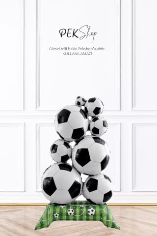 Ayaklı Futbol Topu Kulesi Folyo Balon